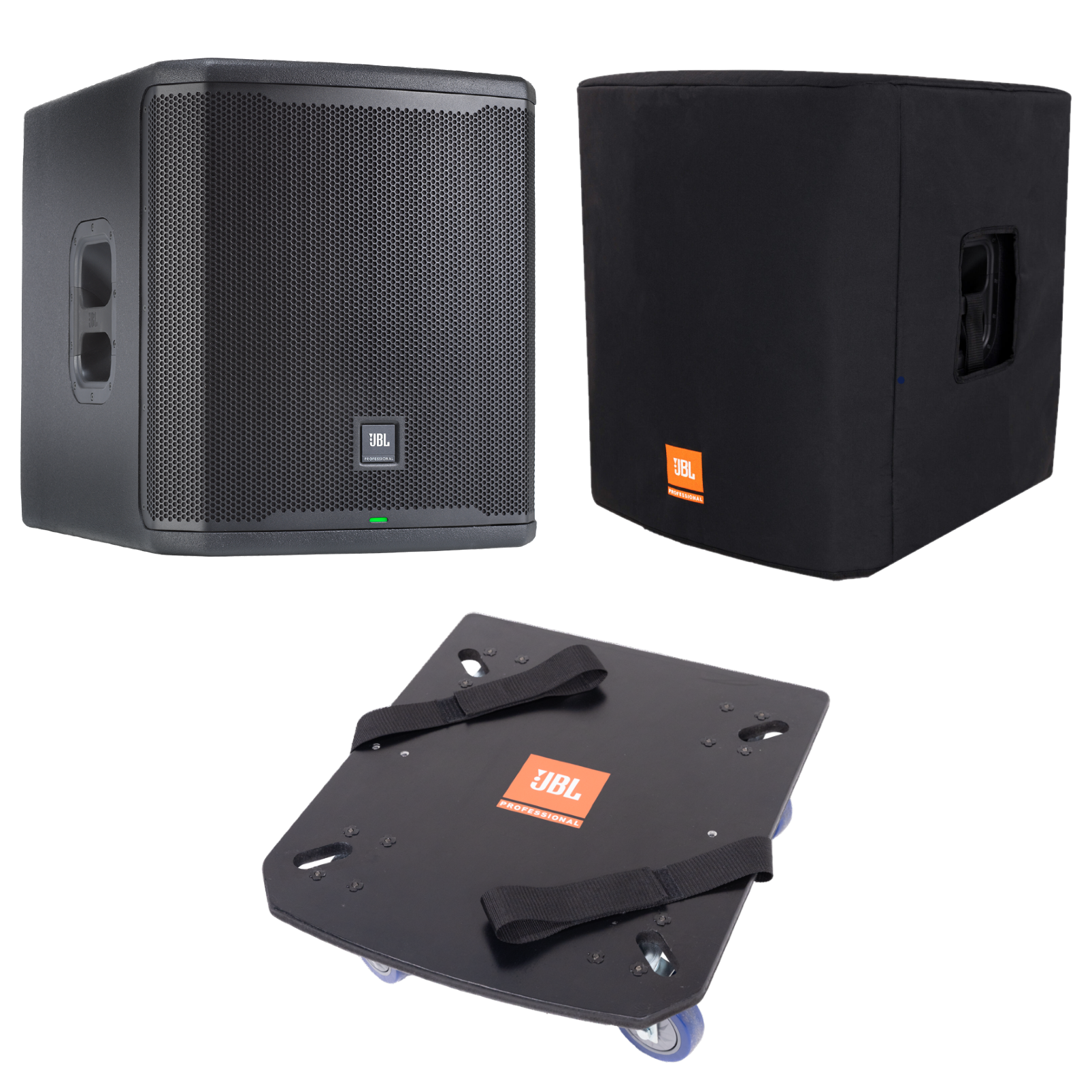 JBL PRX915XLF + Casters + Cover Bundle