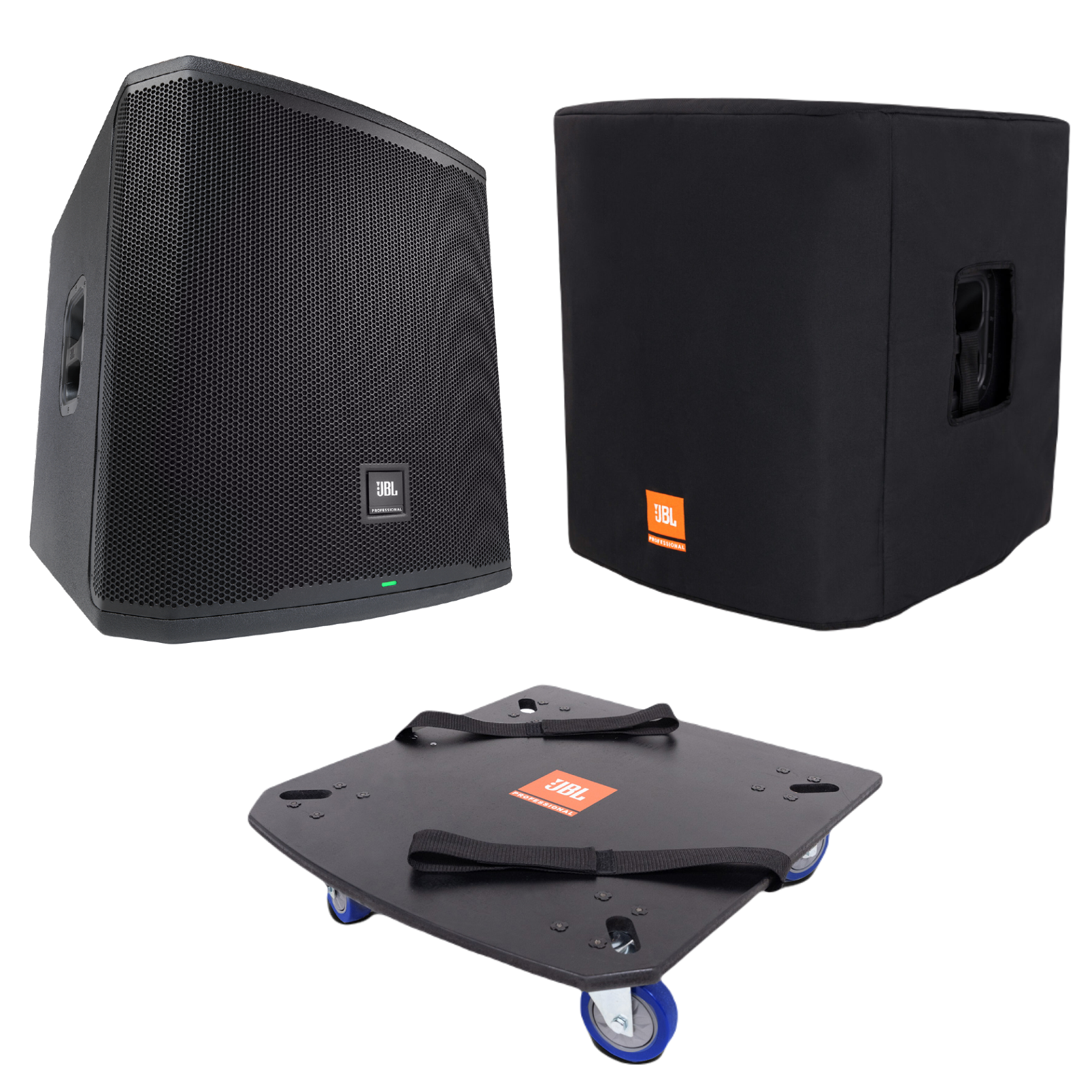 JBL PRX918XLF + Casters + Cover Bundle